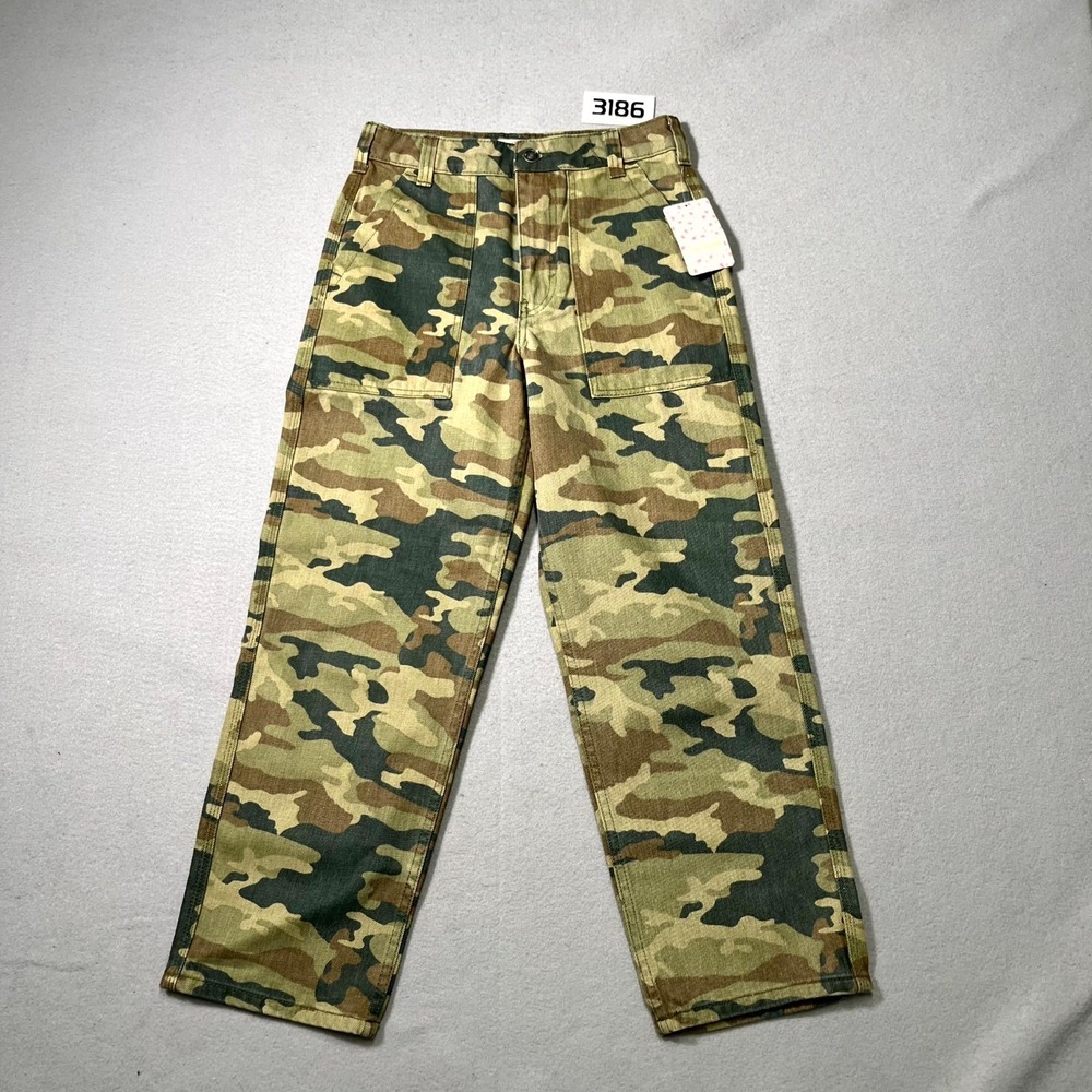 We The Free People Remy Jeans Womens 25 Multicolor Camouflage Straight Leg